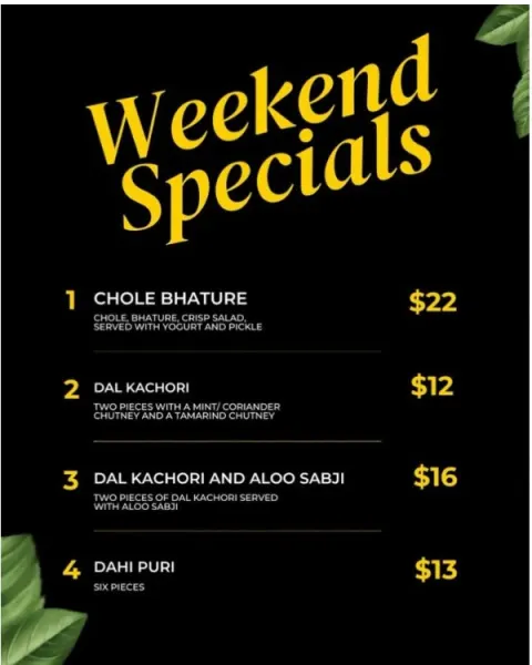 Sacred Platter Weekend Street Food Specials