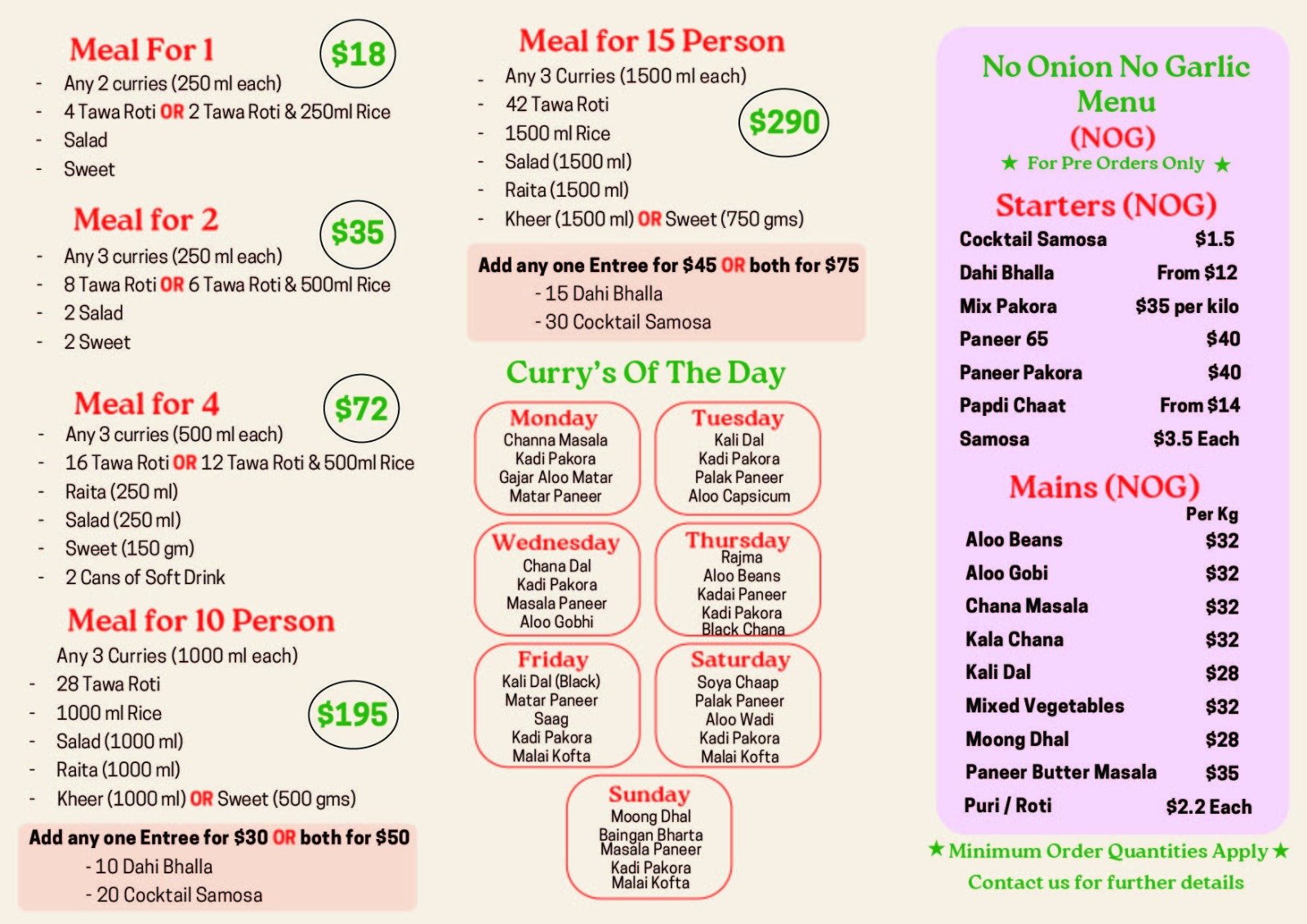 Pure Vegetarian food Meal Packages
