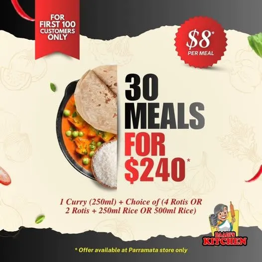 30 Meals for just 240$