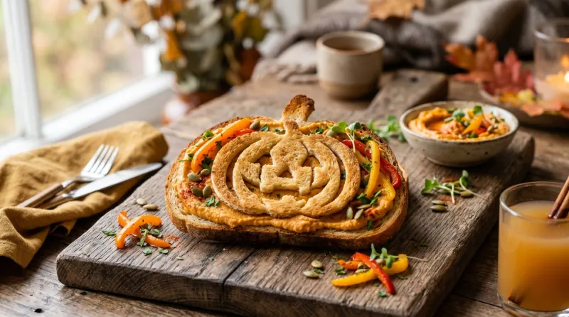 Pumpkin Hummus (Gluten-Free) Toast